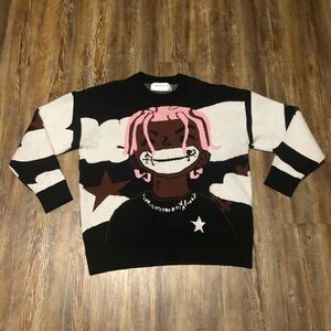 Latahuo Sweater Women's Small Crewneck Anime Rapper Ken Carson Unisex Fall